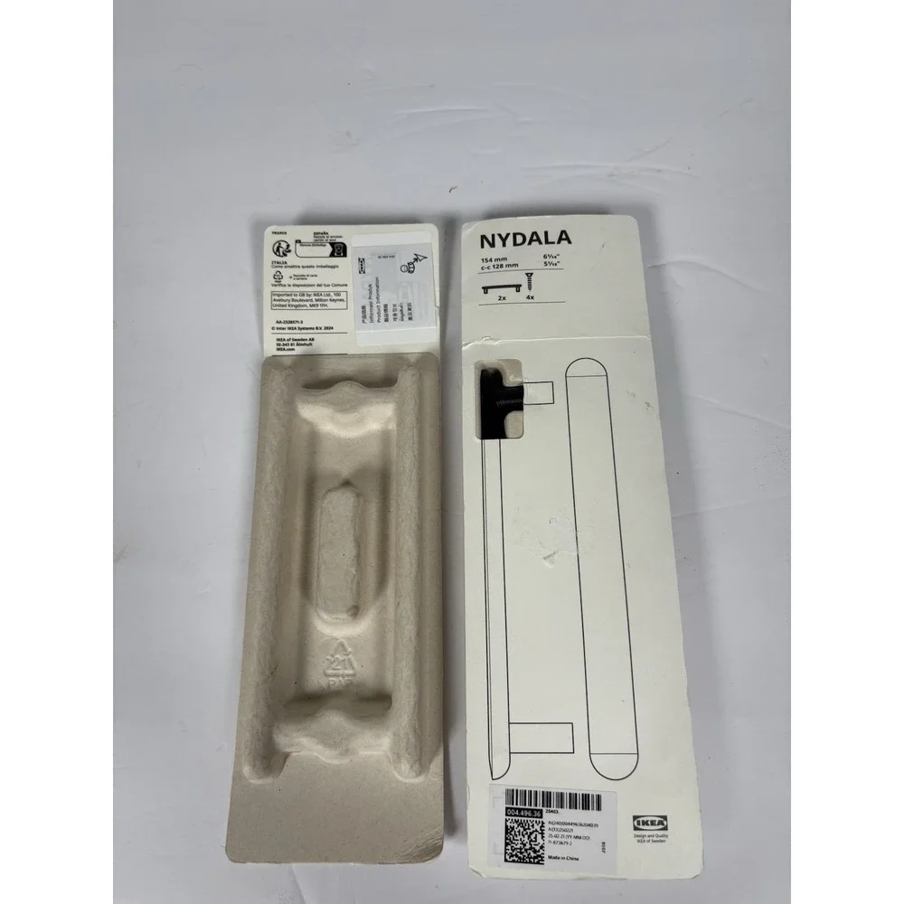 IKEA NYDALA 004.496.36 Black Cabinet Handles 154mm 5-1/16